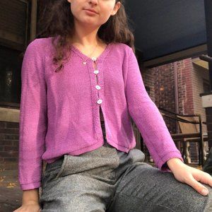 Fuchsia Knit Cardigan